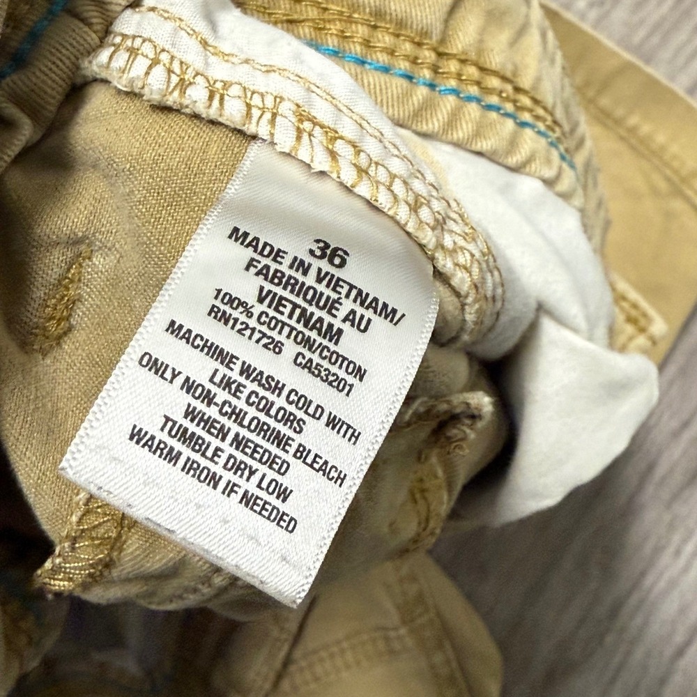 Aeropostale Mens Baggy Cargo Shorts Sz 36 Tan‎ Khaki Cotton Utility Y2K - Picture 4 of 9